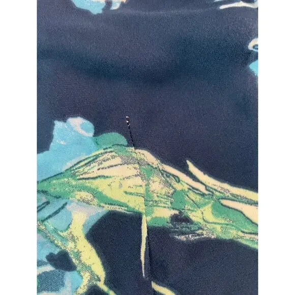 One Clothing Los Angeles SZ M Blue Floral Sleeveless Shorts Summer Beach Romper - Picture 5 of 7